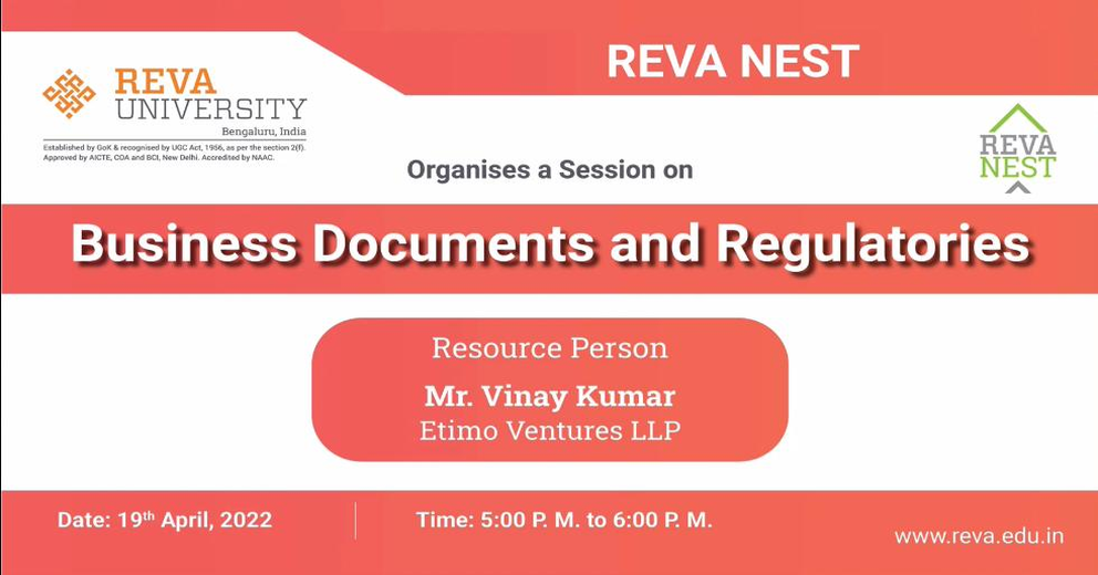 A Session on Business Documents and Regulations. 